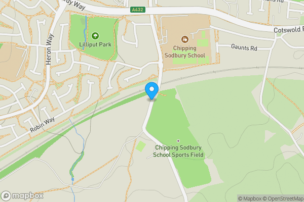 Map location for Dodington Road, Chipping Sodbury, BS37