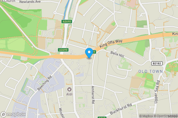 Map location for 40B Belle Hill, Bexhill-on-Sea, East Sussex, TN40 2AG