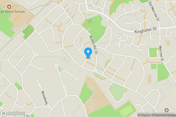 Map location for 16 Finches Rise, Guildford, GU1 2UN