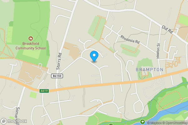 Map location for 25 Vincent Crescent, Chesterfield, Derbyshire, S40 3NW