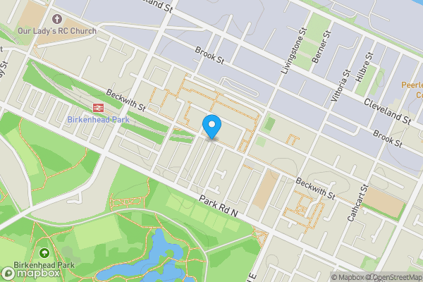 Map location for Newling Street, Birkenhead,, CH41