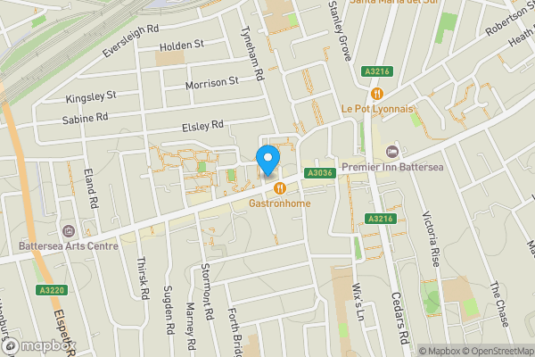 Map location for Flat G, 64-66, Lavender Hill, LONDON, London, SW11 5RQ