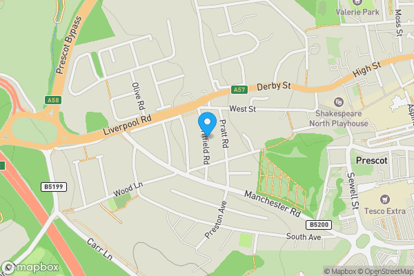 Map location for Driffield Road, PRESCOT, Merseyside, L34 1LH