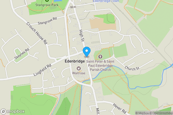 Map location for 36 Roman Court, High Street, EDENBRIDGE, Kent, TN8 5LW