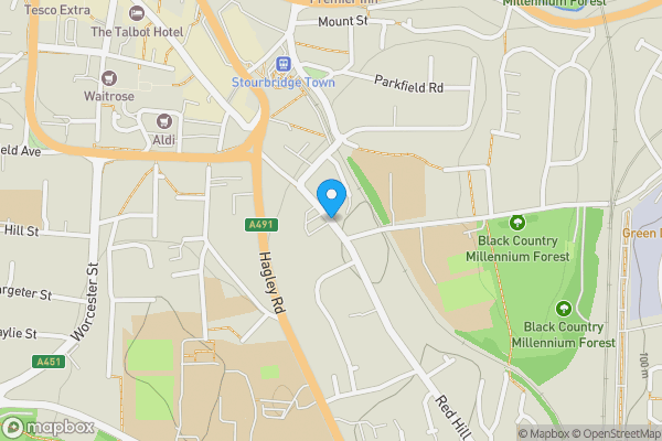 Map location for Church Street, Stourbridge, West Midlands, DY8 1LZ