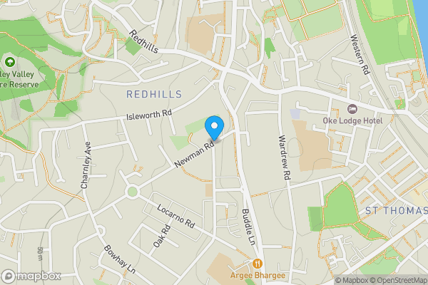 Map location for Newman Road, Exeter, Devon, EX4 1PN