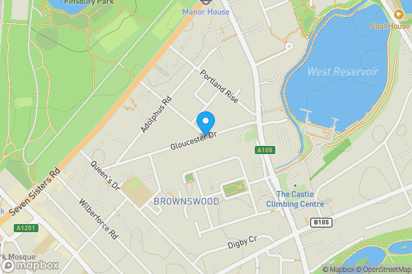 Map location for Gloucester Drive, London, N4 2LE