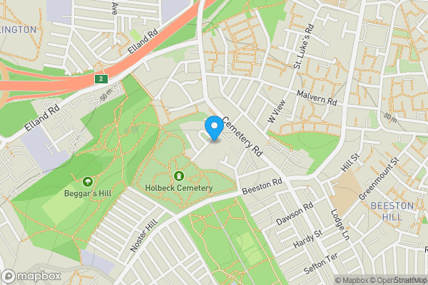 Map location for Flats 1-5 & 7B, 7 Fairfax Road, Leeds, West Yorkshire LS11 8SY