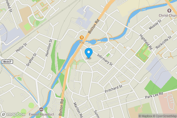 Map location for Flat 1-8, 1 Infirmary Close, Blackburn, Lancashire, BB2 3LT