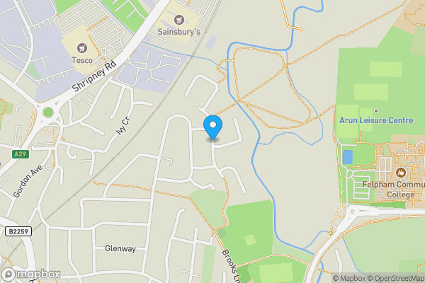 Map location for Plot 1 - The Paddocks at Brooks Lane, Bognor Regis, West Sussex, PO22 8DN
