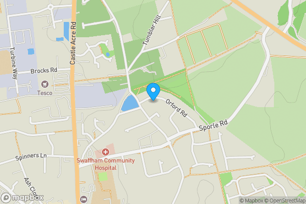 Map location for 10 Orford Road, Swaffham, Norfolk, PE37 7JH