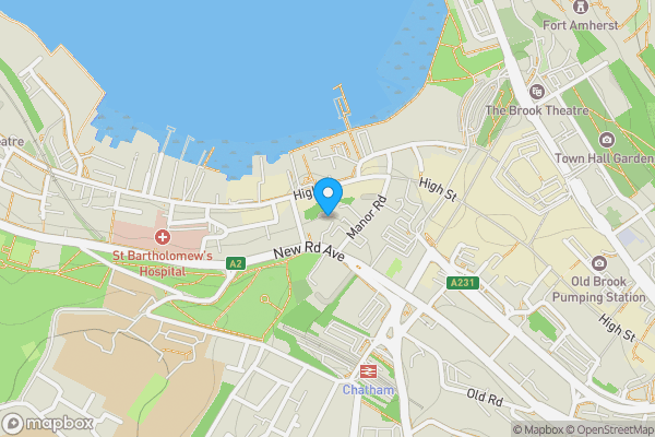 Map location for Flats 7 8 10 13 16 18 25 27 29 30 31 32 33, Spembly Works, 13 New Road Avenue, Chatham, Kent, ME4 6AZ