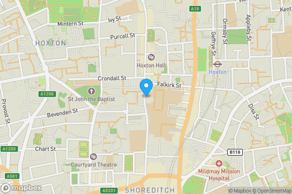 Map location for 76A Hoxton Street, London, N1 6LP