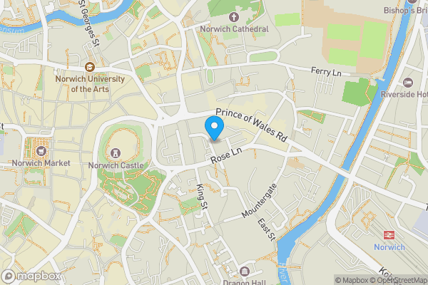 Map location for 61, Norwich, Norfolk, NR1 1PR