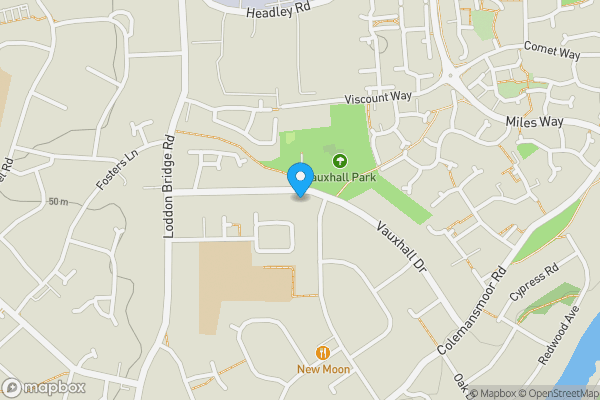 Map location for 44 Vauxhall Drive Woodley, Reading, Berkshire, RG5 4DU