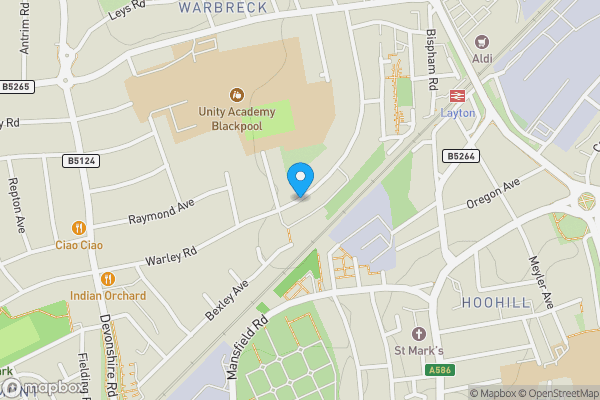 Map location for Warley Road, BLACKPOOL, Lancashire, FY2 0UJ