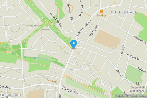 Map location for Underwood Lane, Crewe