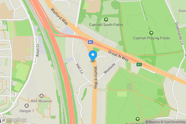 Map location for Flat 10 Queens Mansions, Watford Way, Hendon, London, NW4 3AN