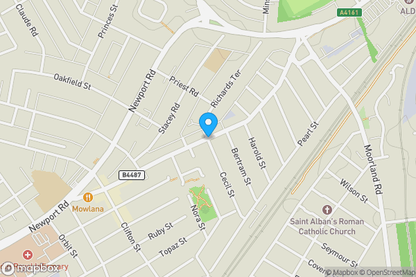 Map location for Broadway, Cardiff, CF24