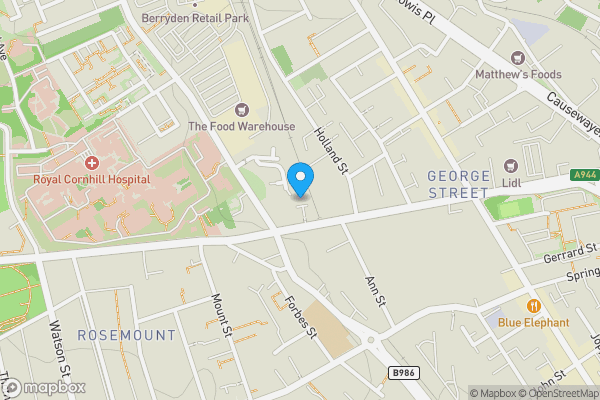 Map location for 154 Hutcheon Street, Flat 5 - 2FF, Store and Parking Space, Aberdeen, AB25 3RX