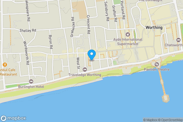 Map location for West Buildings, WORTHING, West Sussex, BN11 3BS