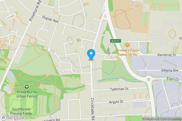 Map location for Cricklade Road, Swindon, Wiltshire, SN2 8AY