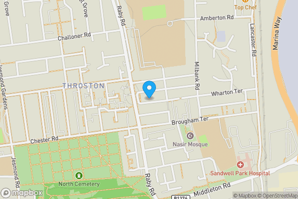 Map location for 13 Wharton Terrace, Hartlepool, Cleveland, TS24 8NW