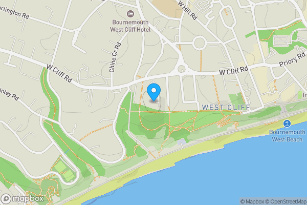 Map location for Admirals Walk, 121 West Cliff Road, Bournemouth, Dorset, BH2 5HF