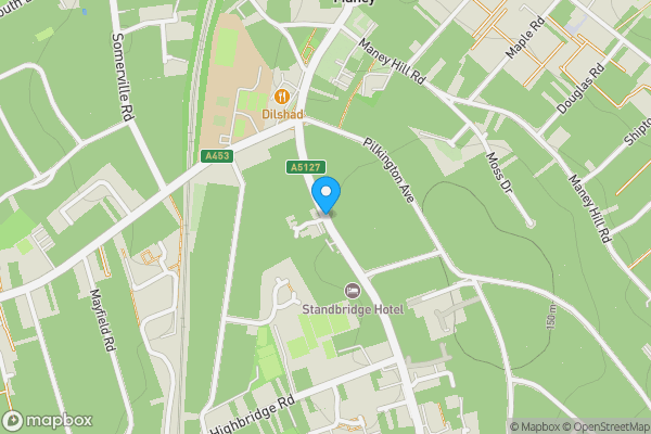 Map location for Birmingham Road, Sutton Coldfield, West Midlands, B72 1LU