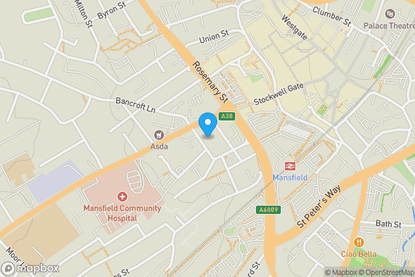 Map location for Apartment 21, St. Crispins Court, Stockwell Gate, Mansfield NG18 5GL