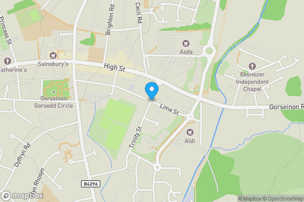 Map location for Trinity Street, SWANSEA, West Glamorgan, SA4 4EQ