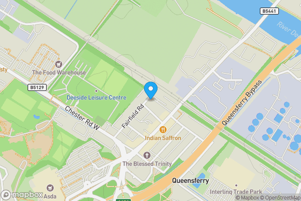 Map location for 46 Fairfield Road Queensferry, Deeside, Flintshire, CH5 1SS