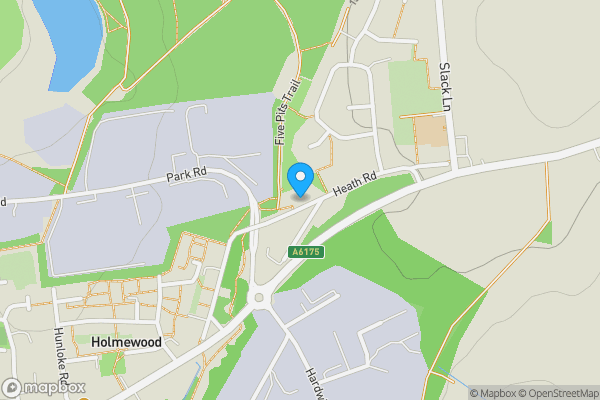 Map location for Land Adjacent the West Side of 1, Heath Road, Heath, Derbyshire S44 5RP