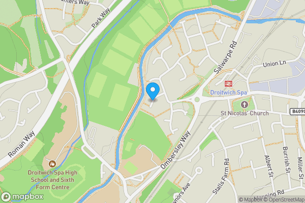 Map location for Archers Close, Droitwich Spa, Worcestershire, WR9 9LH