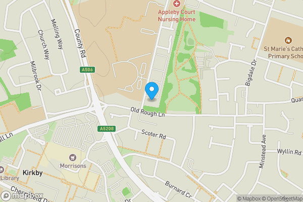 Map location for 49 Willow Rise, Roughwood Drive, Kirby, Liverpool L33 8WZ