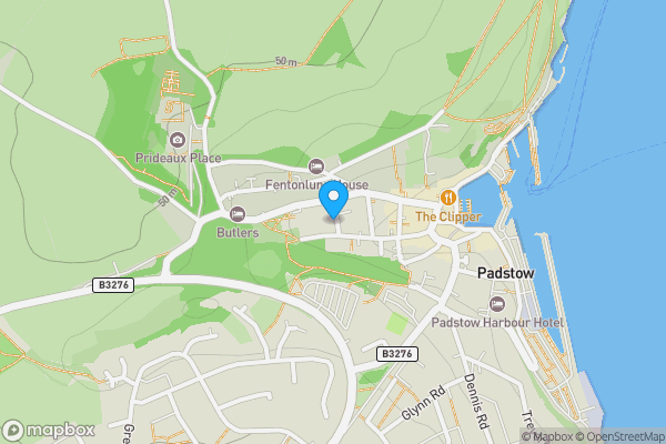 Map location for Mally Moo 4A Ruthys Lane, Padstow, Cornwall, PL28 8AZ