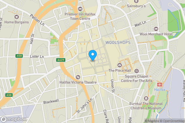 Map location for 22 Southgate, Halifax, West Yorkshire HX1 1DL
