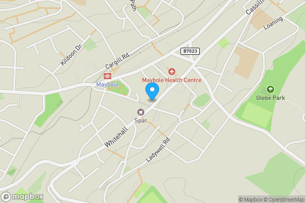 Map location for 72 High Street, Maybole, KA19 7BZ