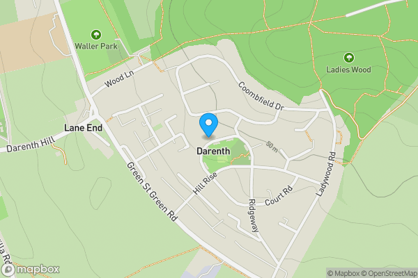Map location for 91 Hill Rise, Dartford, Kent, DA2 7HX