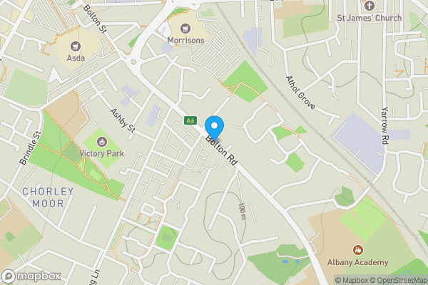 Map location for Bolton Road, CHORLEY, Lancashire, PR7 3ET