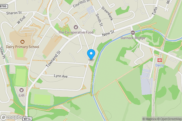 Map location for 22 Garnock Street, Flat Ground Left, Dalry, KA24 4BT