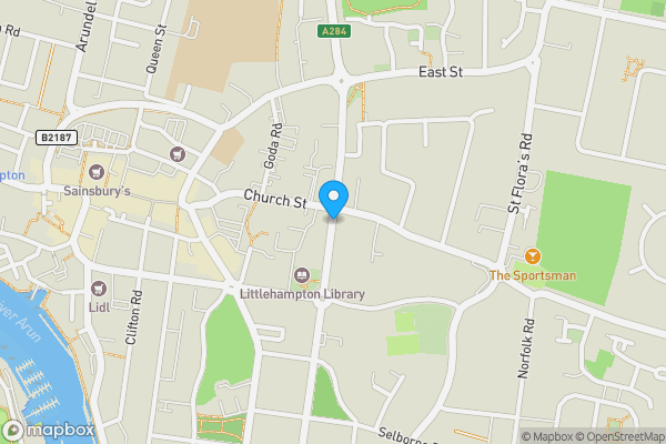 Map location for Fitzalan Road, LITTLEHAMPTON, West Sussex, BN17 5ET