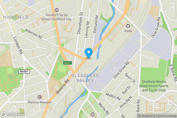 Map location for 473 Queens Road, Sheffield, South Yorkshire, S2 4DR