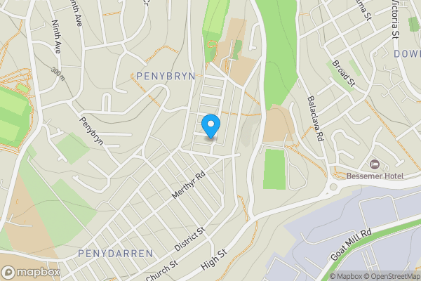 Map location for 1 Hodges Street, Merthyr Tydfil, Mid Glamorgan, CF47 9NX