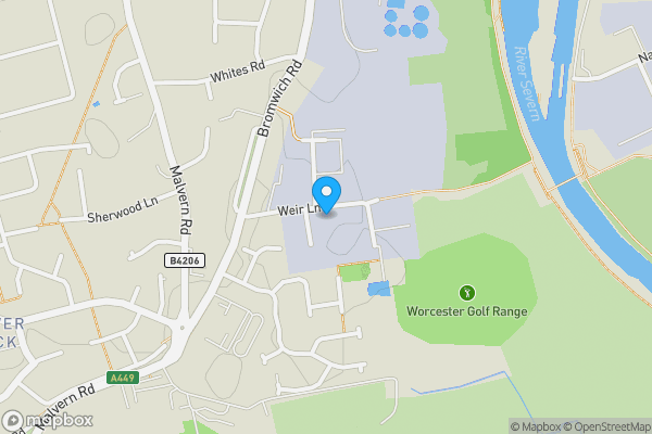 Map location for Crossroads House, Weir Lane, Worcester, WR2 4AY