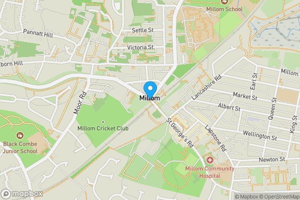Map location for Government Building, St. Georges Road, Millom, Cumbria, LA18 5DW