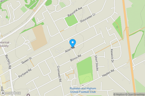 Map location for Sunnydene, Lawton Road, Rushden, Northamptonshire NN10 0DX