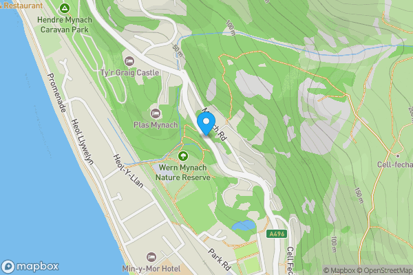 Map location for Land Adj Allt Fawr, Llanaber Road, Barmouth, Gwynedd, LL42 1YP