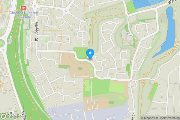 Map location for 55 Mayflower Road, Chafford Hundred, Grays, Essex, RM16 6BE