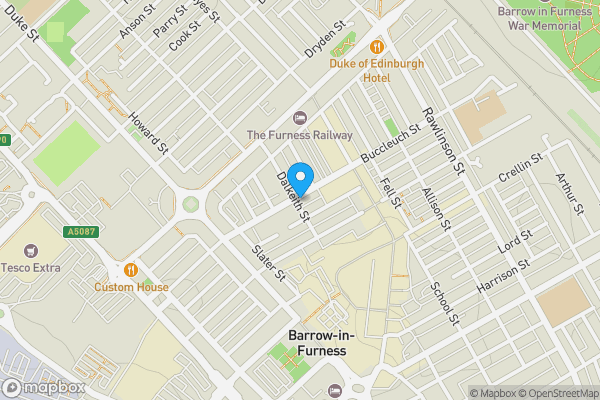 Map location for Crystal Palace, 21 Dalkeith Street, Barrow-In-Furness, Cumbria LA14 1ST